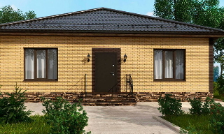 Проекты одноэтажных домов из кирпича | Строй-Дзр - Дзержинск от 3679 рублей