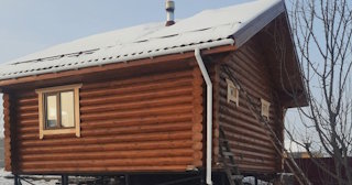 Баня из оцилиндрованного бревна под ключ в Дзержинске - от 136617 рублей